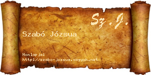 Szabó Józsua névjegykártya
